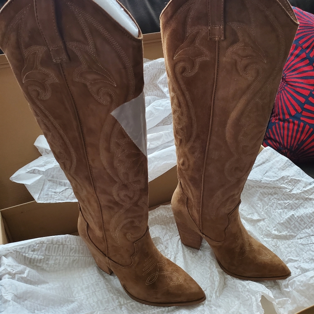 Steve Madden Lasso Suede Western (Cowboy) Boots